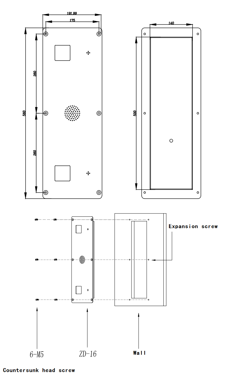 help point intercom size and installation