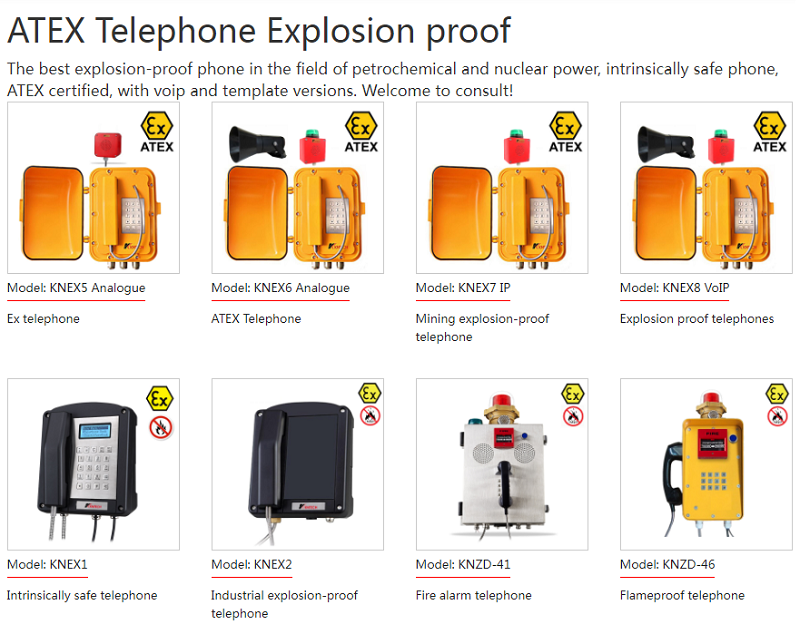 explosion proof telephone set