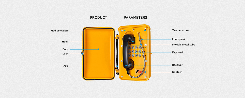 waterproof telephone detail view