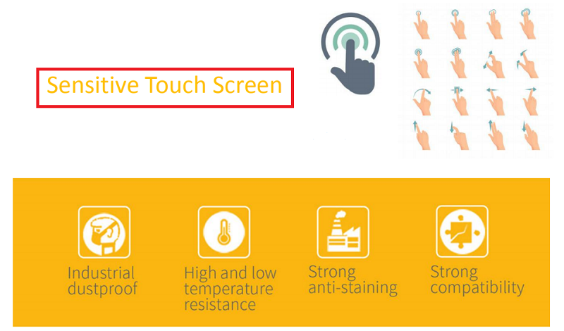 sensitive touch screen control room telephone