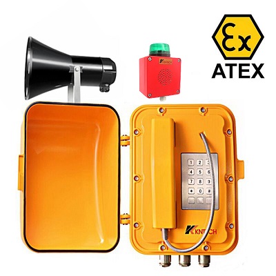 the explosion proof telephone front view