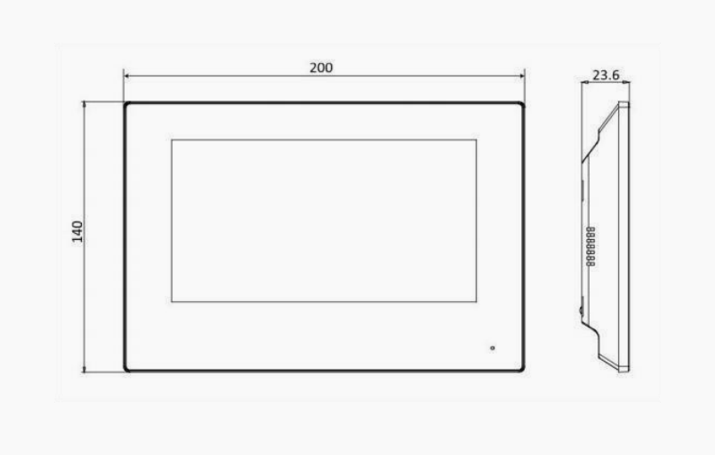 indoor station size