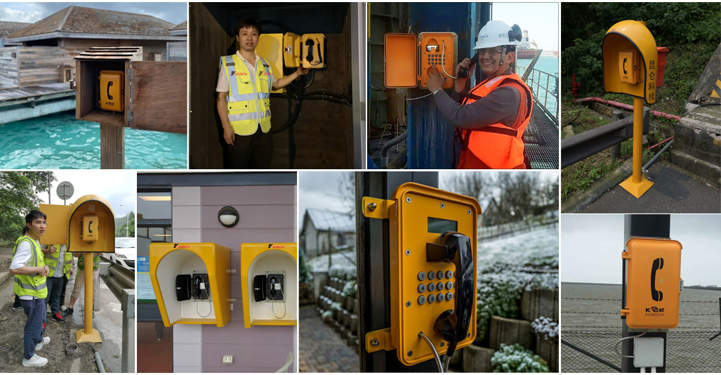 weatherproof telephone in outdoor