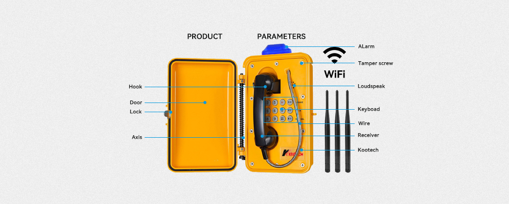 wifi weatherproof telephone detail view