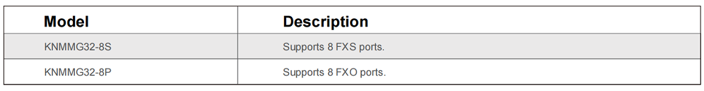 8 FXS ports Media Gateway model