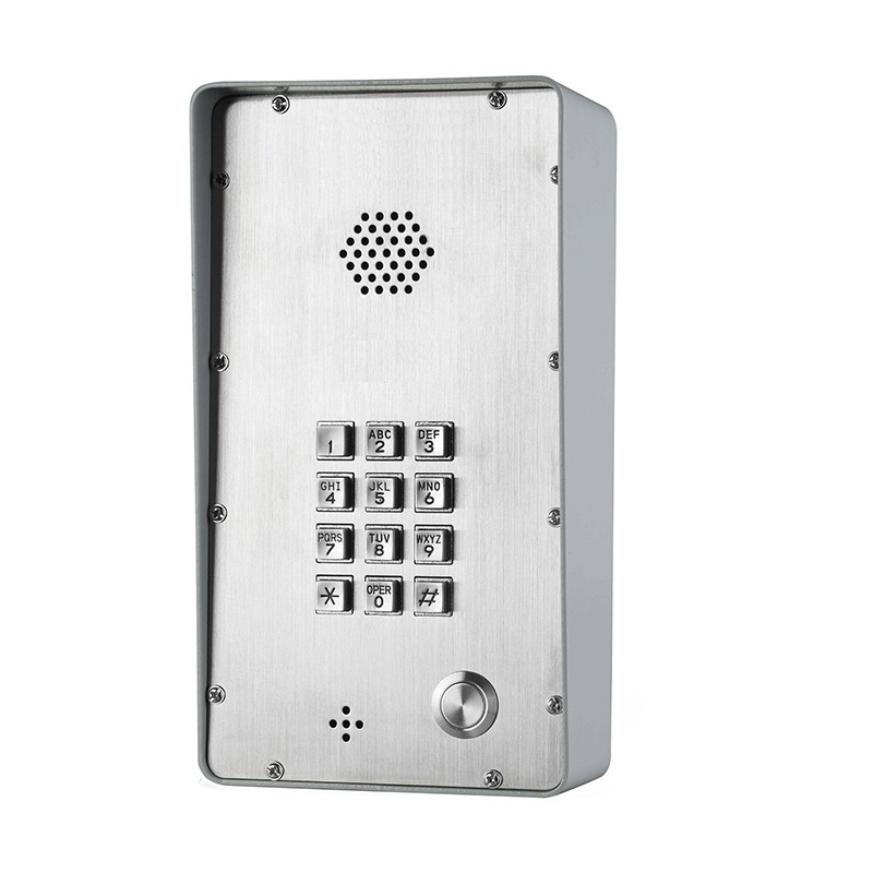 Аналоговый домофон. Антивандальный промышленный SIP телефон KNZD-36,. Телефон в лифте.